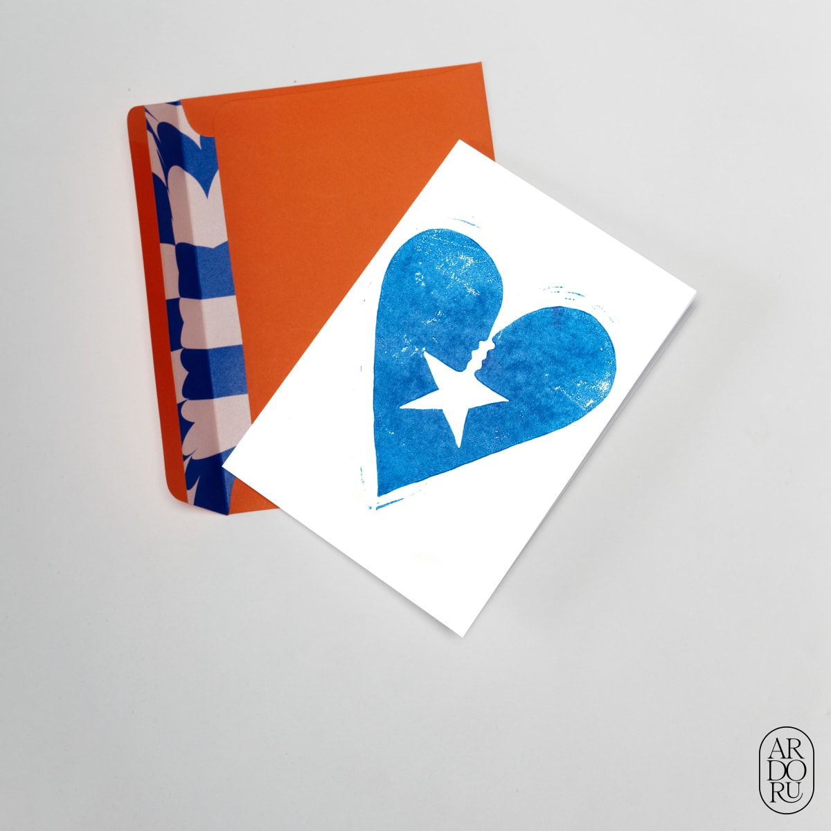 Love Keepsake Greeting Card - One Heart With Two Faces
