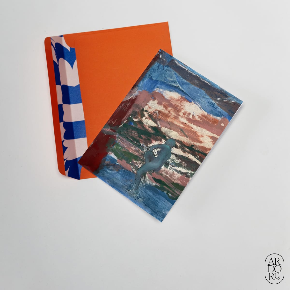 Friendship Keepsake Greeting Card - Expression Art Figure By Pool