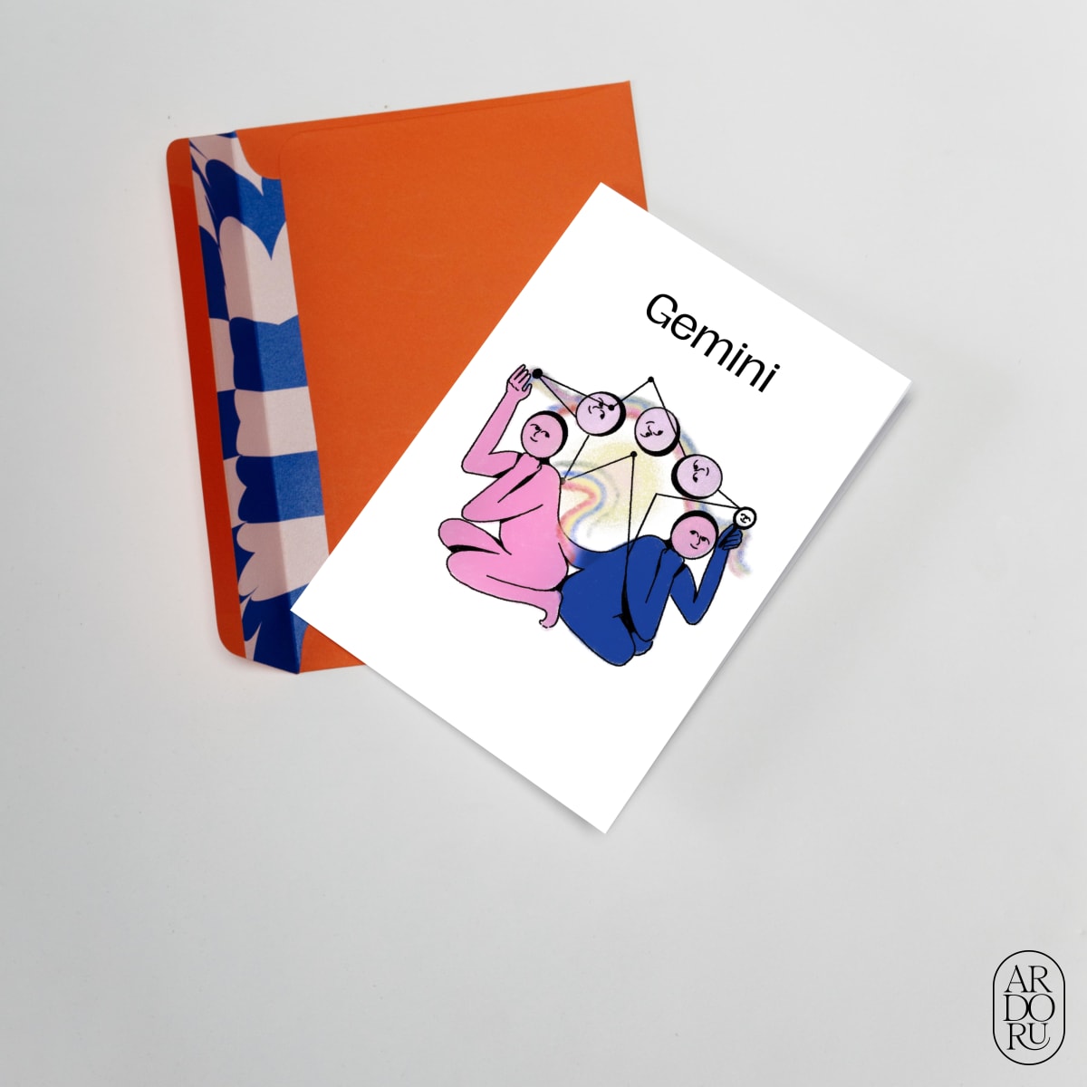 Birthday Keepsake Greeting Card - Zodiac Sign - Gemini