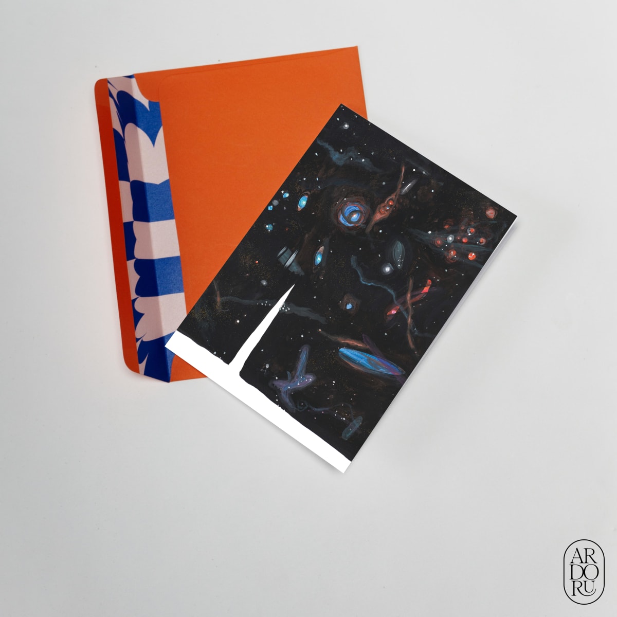 Just Because Keepsake Greeting Card - Cosmic Space Abstract