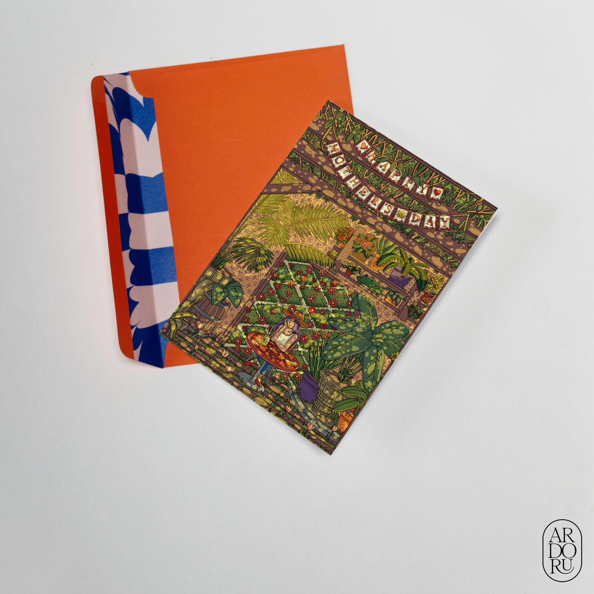 Mother's Day Keepsake Greeting Card - Mother in a Garden