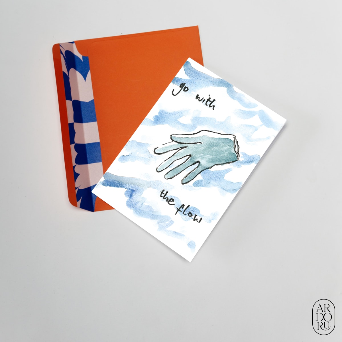 Encouragement Keepsake Greeting Card - Go with the flow