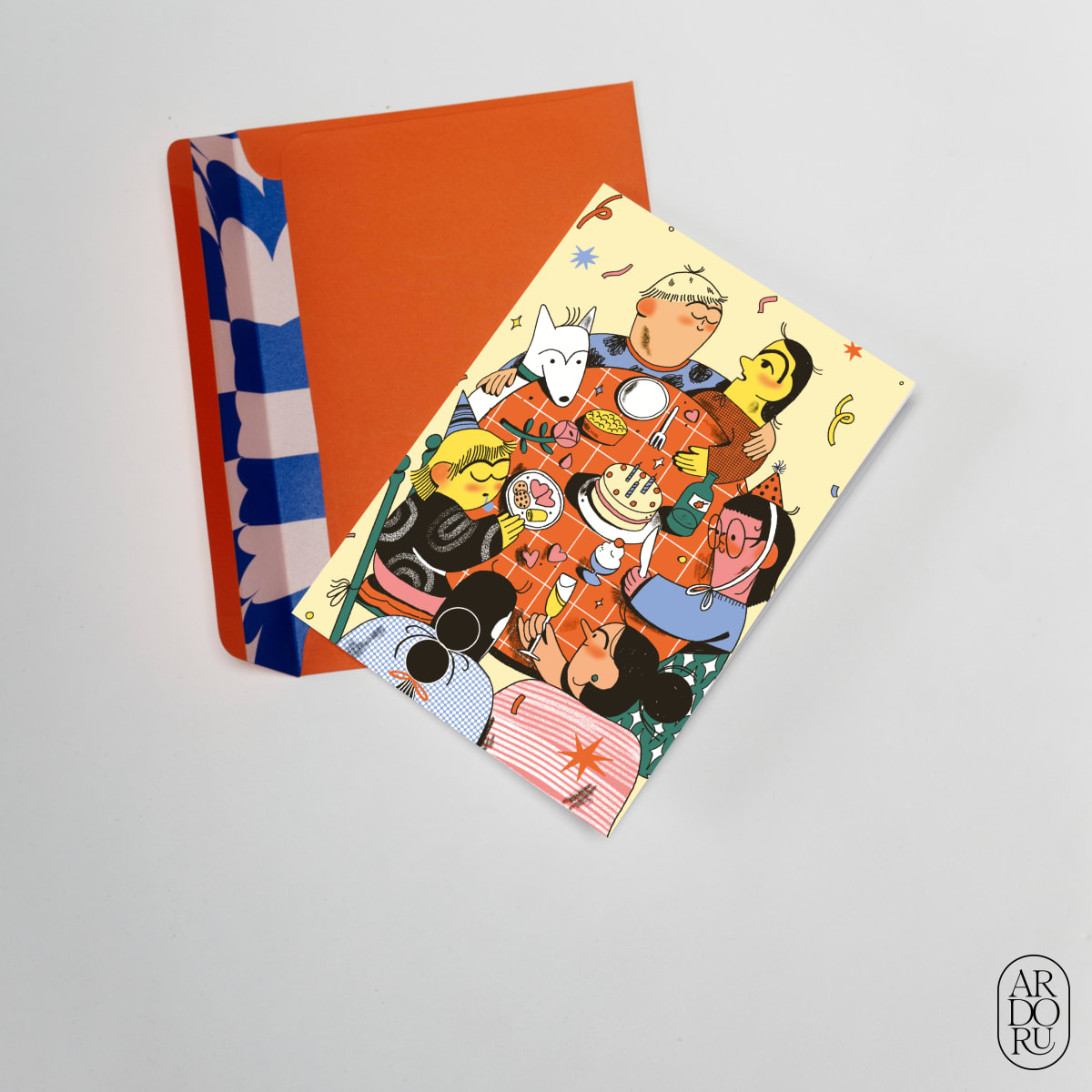 Birthday Keepsake Greeting Card - Birthday Party Celebration Table