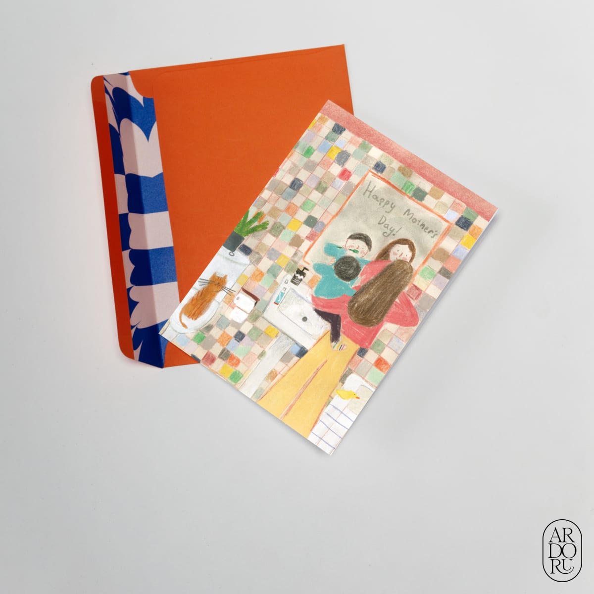 Mother's Day Keepsake Greeting Card - Happy Mother's Day by Zafouko Yamamoto