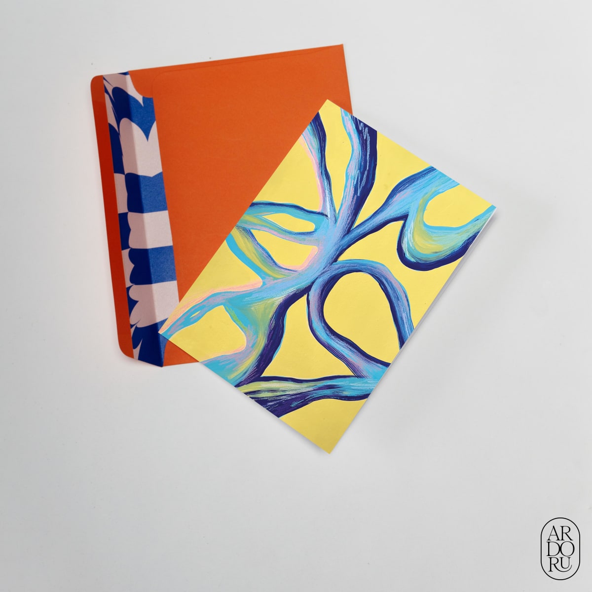 Just Because Keepsake Greeting Card - Yellow Abstract
