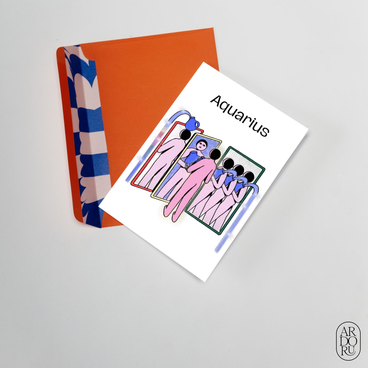 Birthday Keepsake Greeting Card - Zodiac Sign - Aquarius