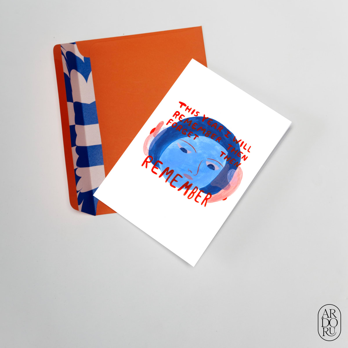 New Year Keepsake Greeting Card - Remember Your Goals