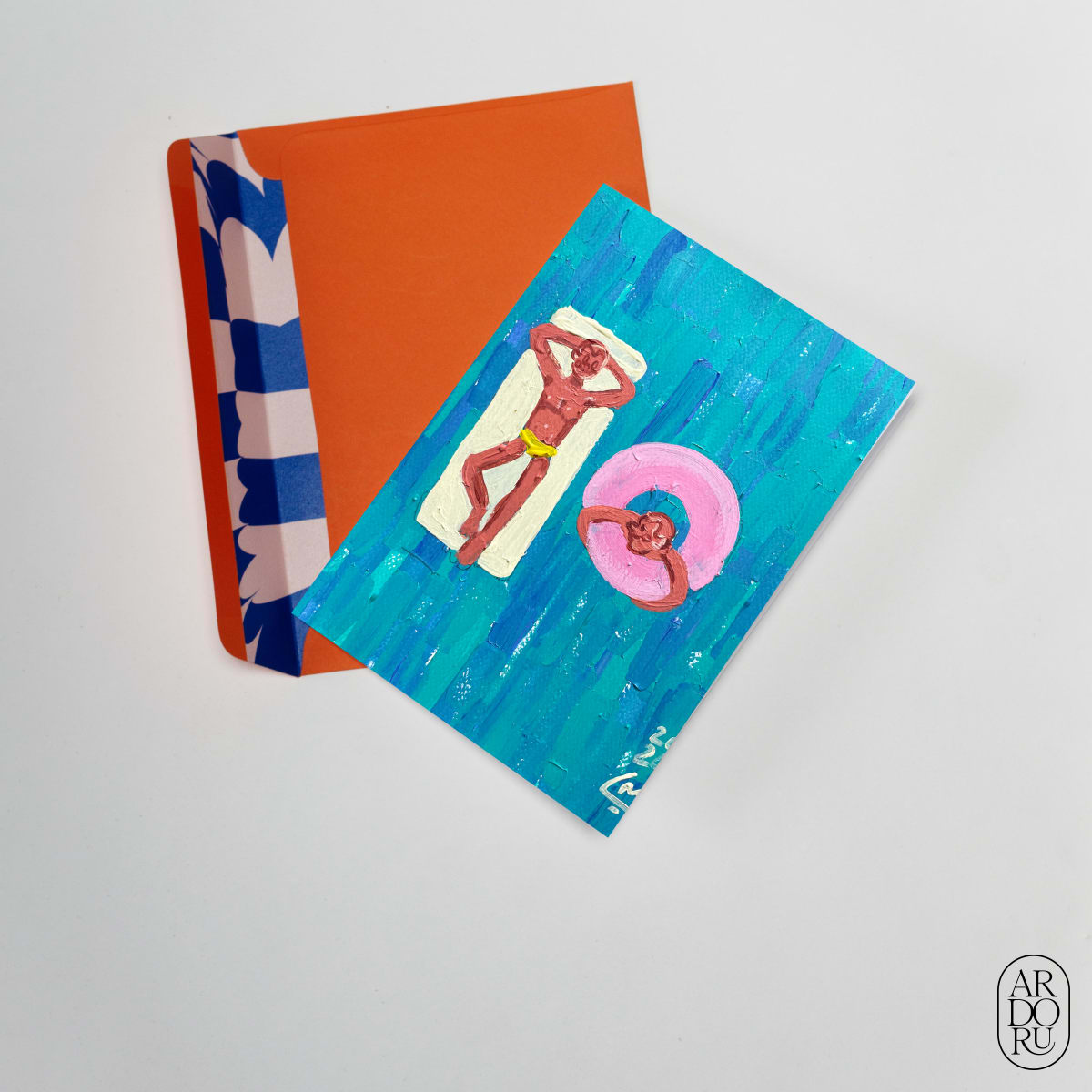 Summer Keepsake Greeting Card - Pool by Melih Çebi
