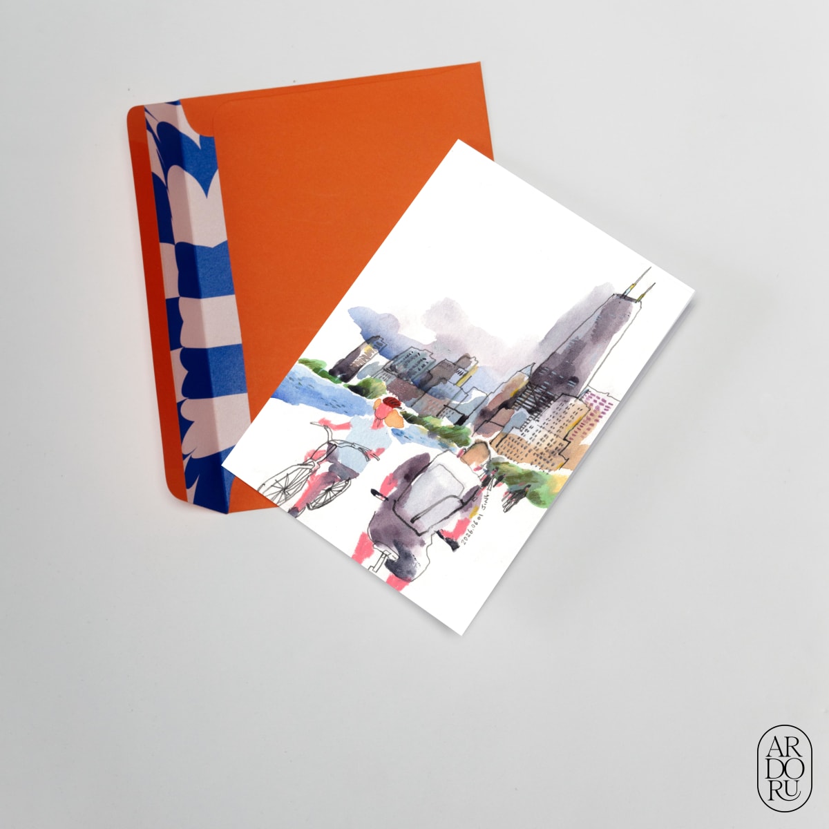 Just Because Keepsake Greeting Card - Chicago City - Lakefront Bike Ride