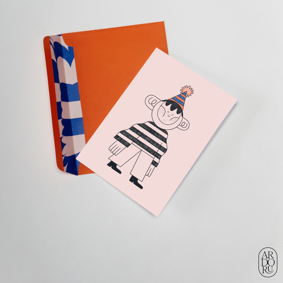 Birthday Keepsake Greeting Card - Birthday Boy in Party Hat