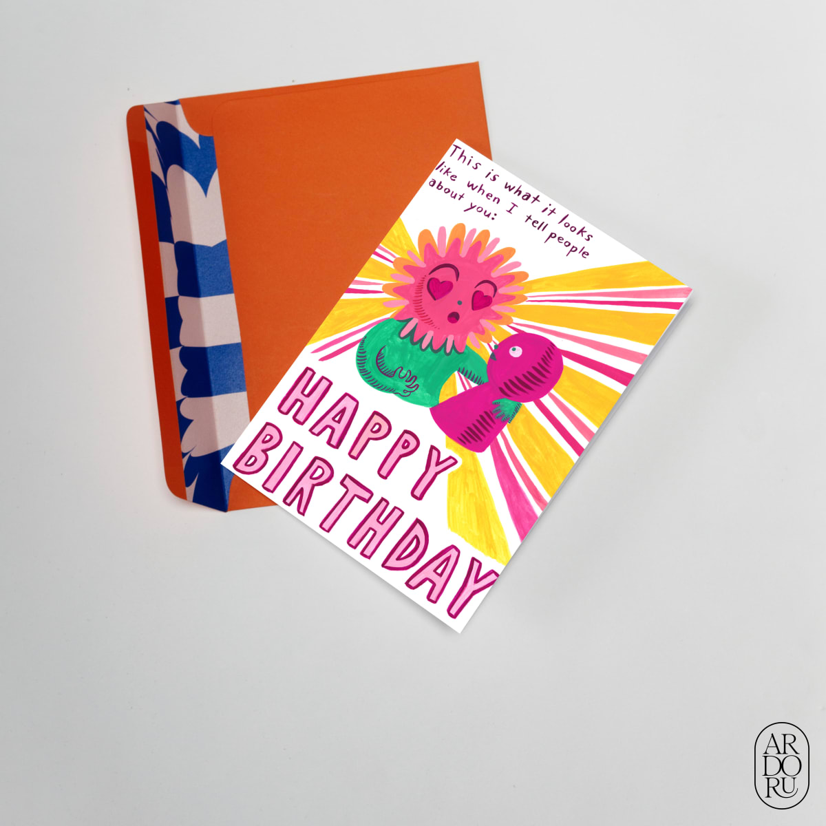 Birthday Keepsake Greeting Card - Tell People About You - Admiration