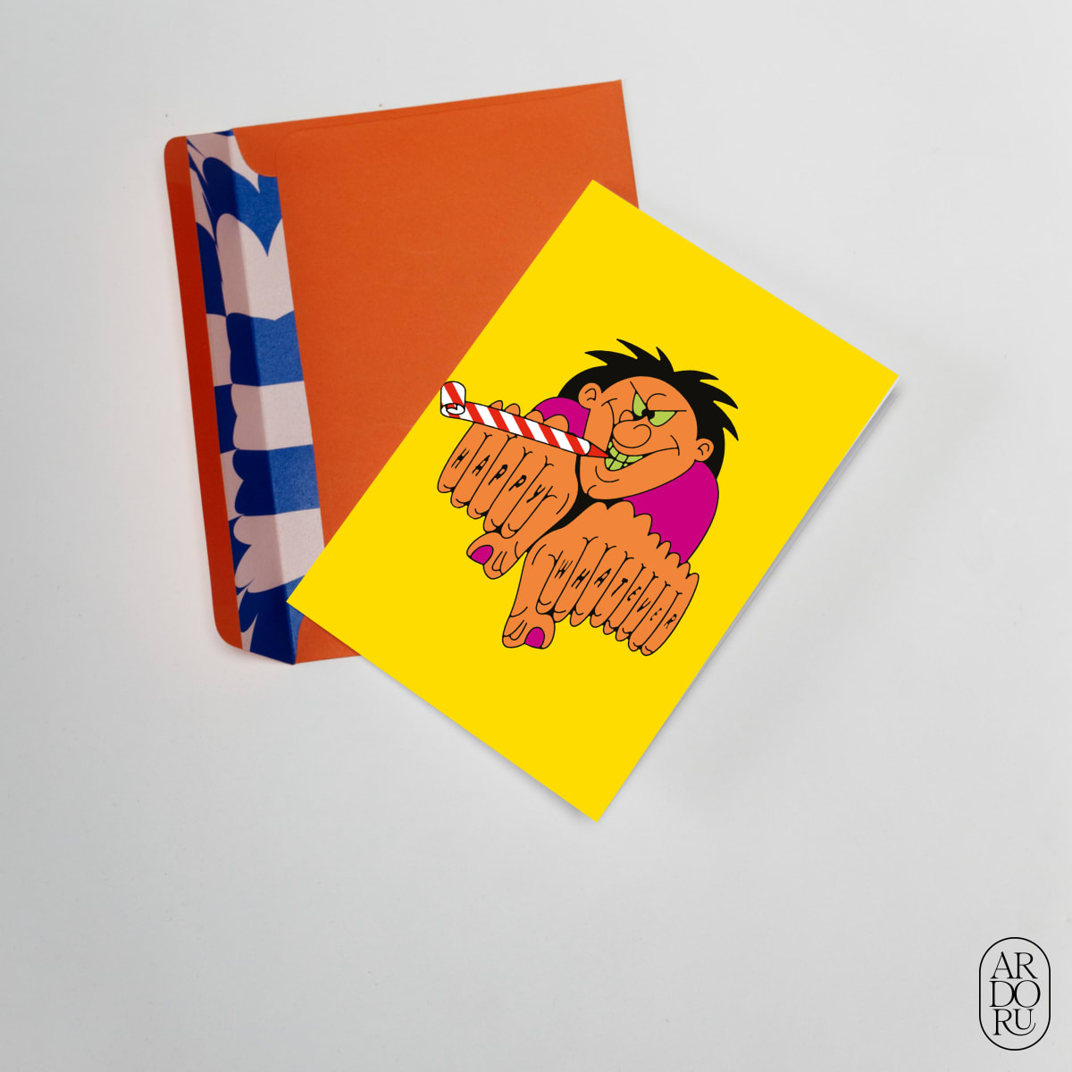 Just Because Keepsake Greeting Card - Funny Happy Whatever Tattoo