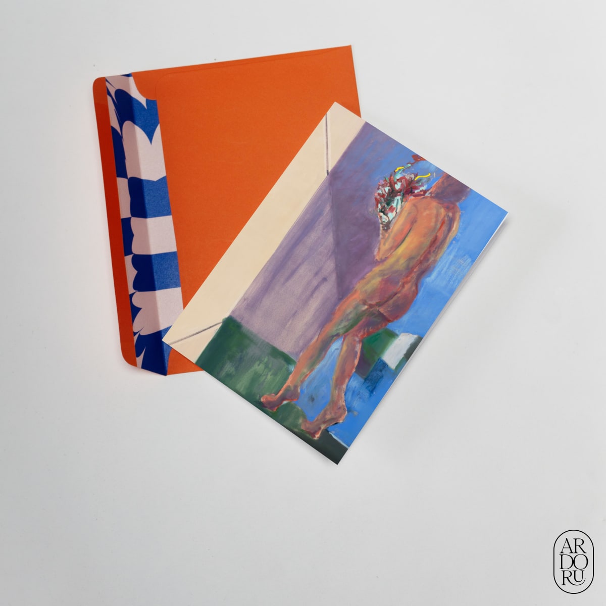 Love Keepsake Greeting Card - Figure with Flowers