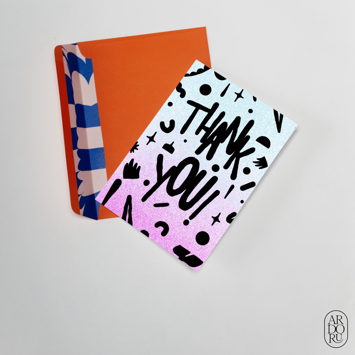 Thank You Keepsake Greeting Card - Typography Text