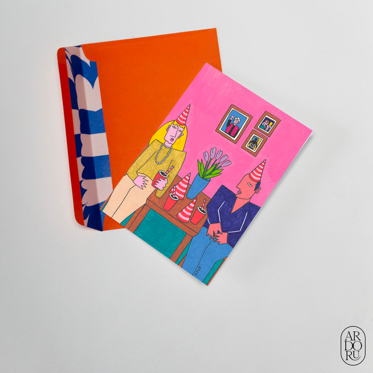 Congratulations Keepsake Greeting Card - Two People at Party - Funny