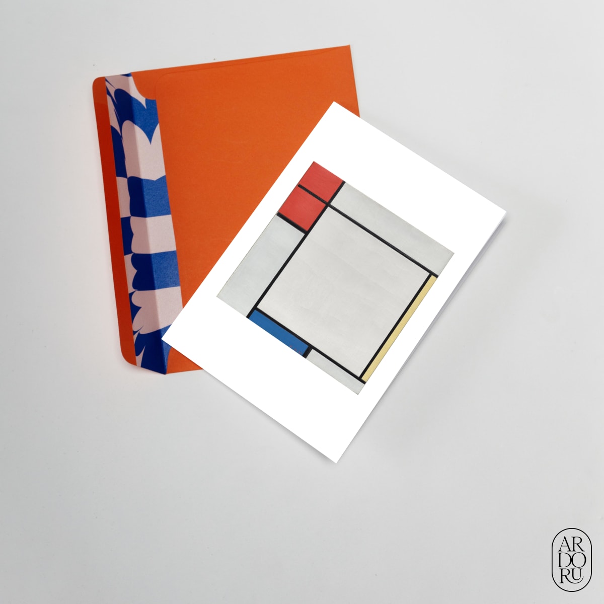 Just Because Keepsake Greeting Card - Composition with Red, Yellow