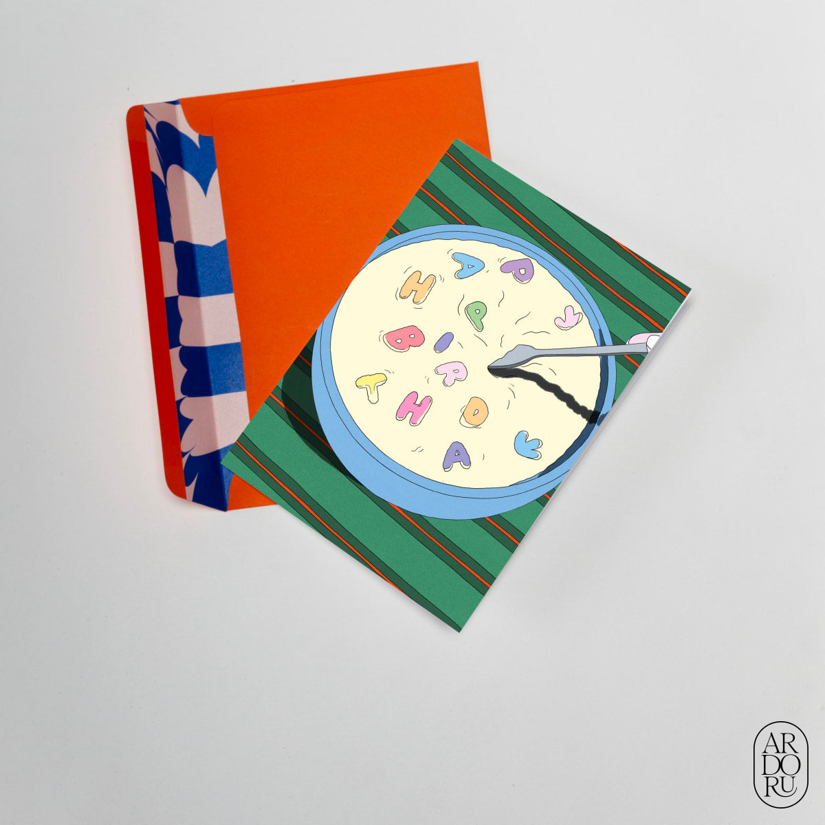 Birthday Keepsake Greeting Card - Alphabet Soup