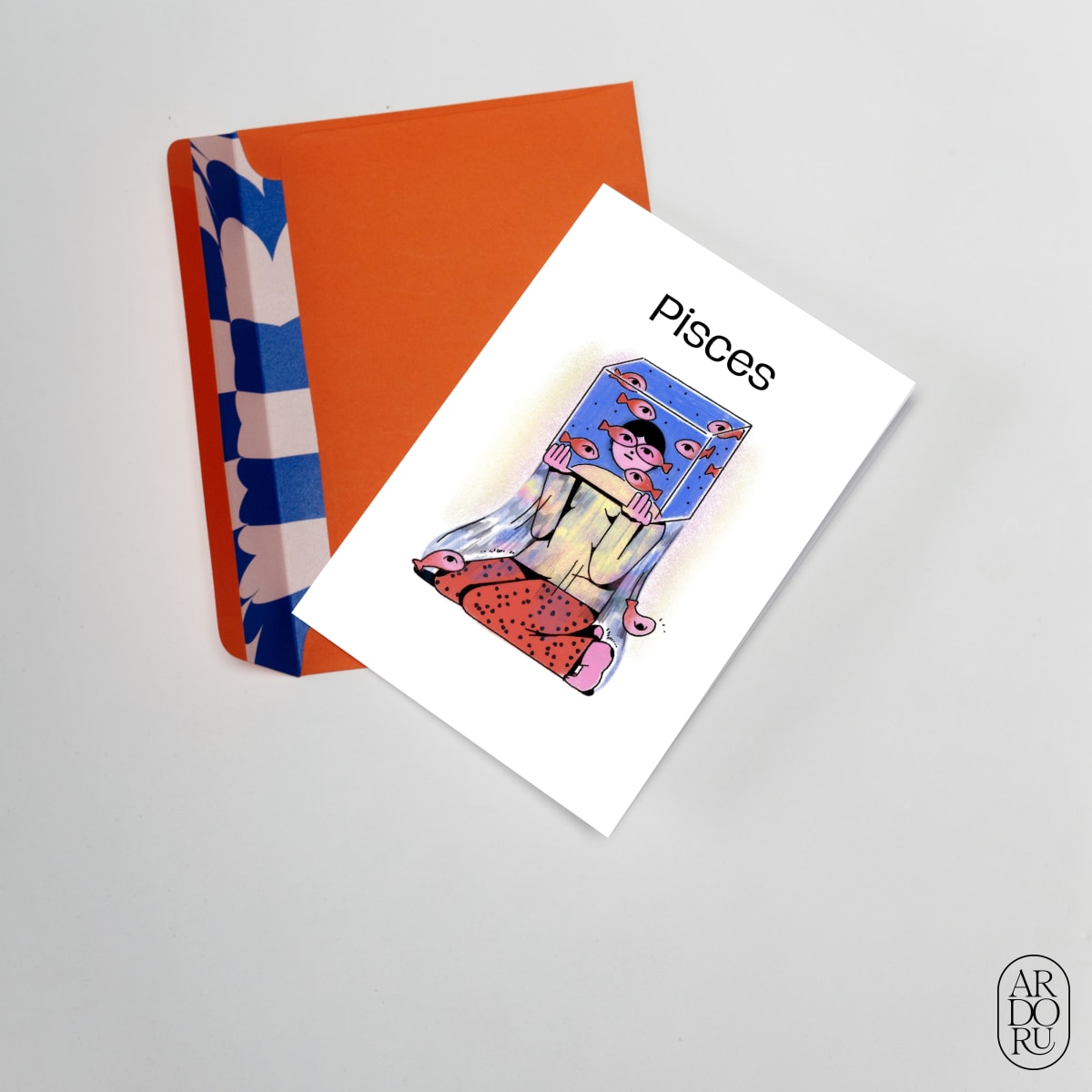 Birthday Keepsake Greeting Card - Zodiac Sign - Pisces
