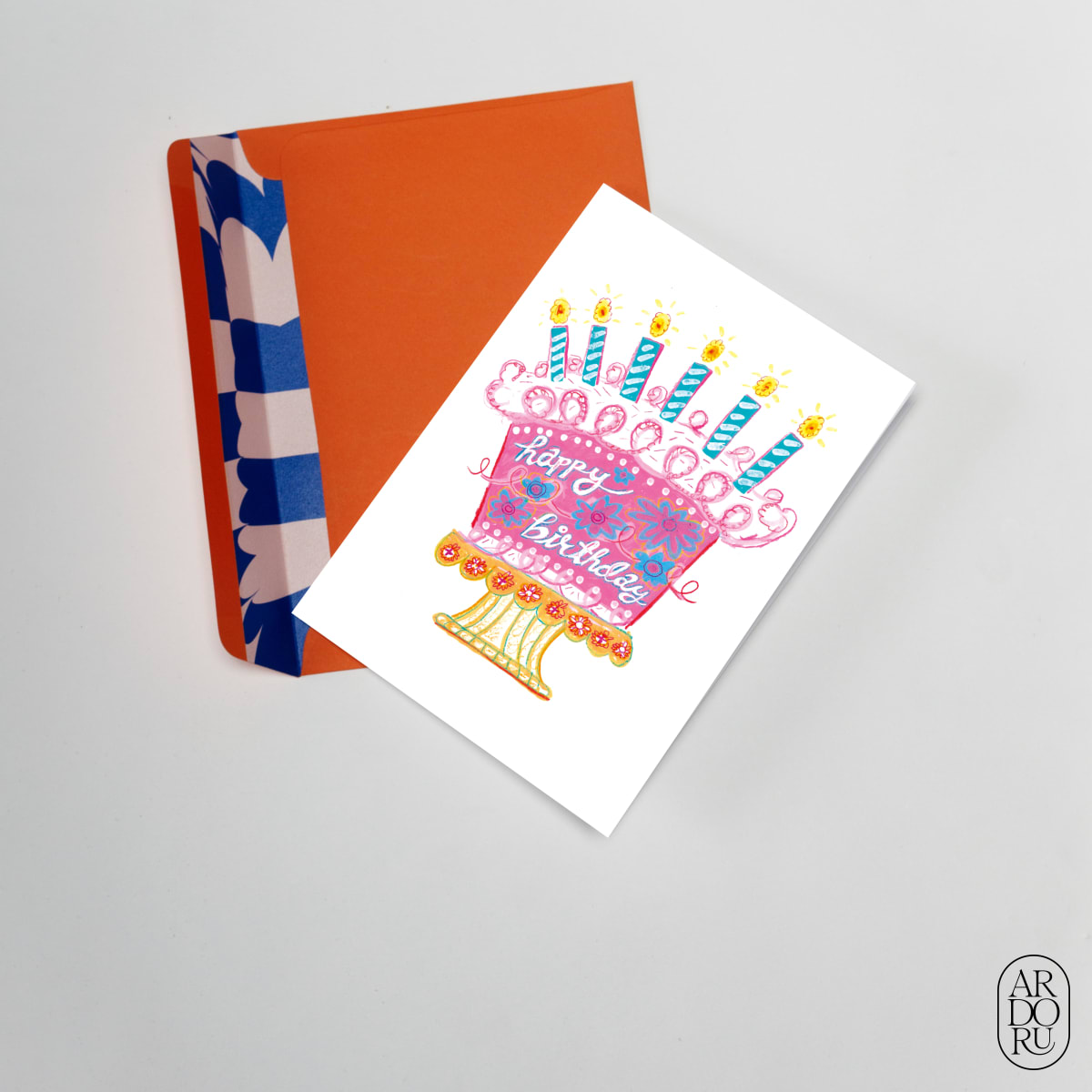 Swirl Birthday Cake by Andrea Reyes