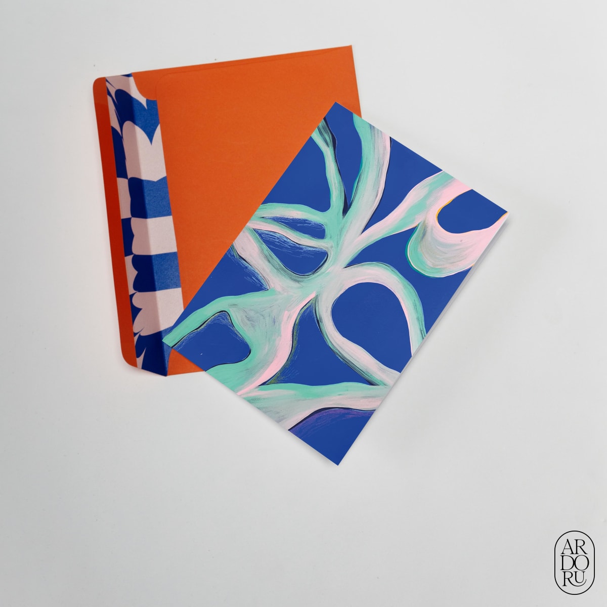 Just Because Keepsake Greeting Card - Blue Abstract