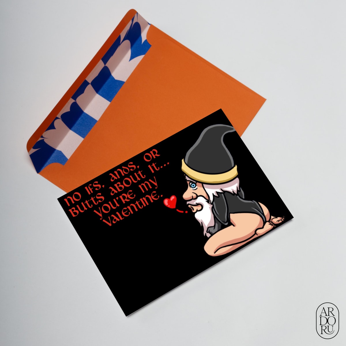 Valentine's Day Keepsake Greeting Card - Funny Wizard
