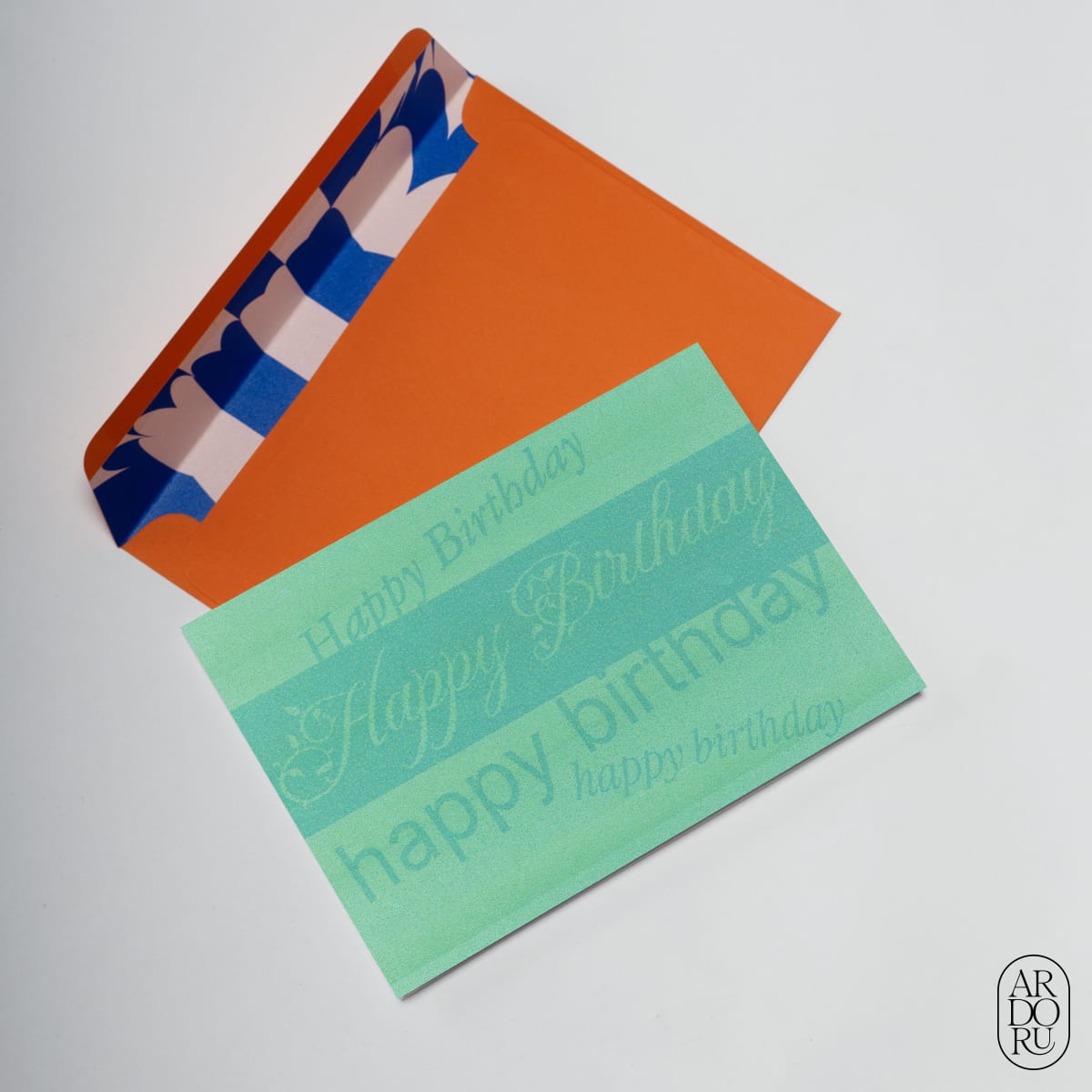 Birthday Keepsake Greeting Card - Structural Typography