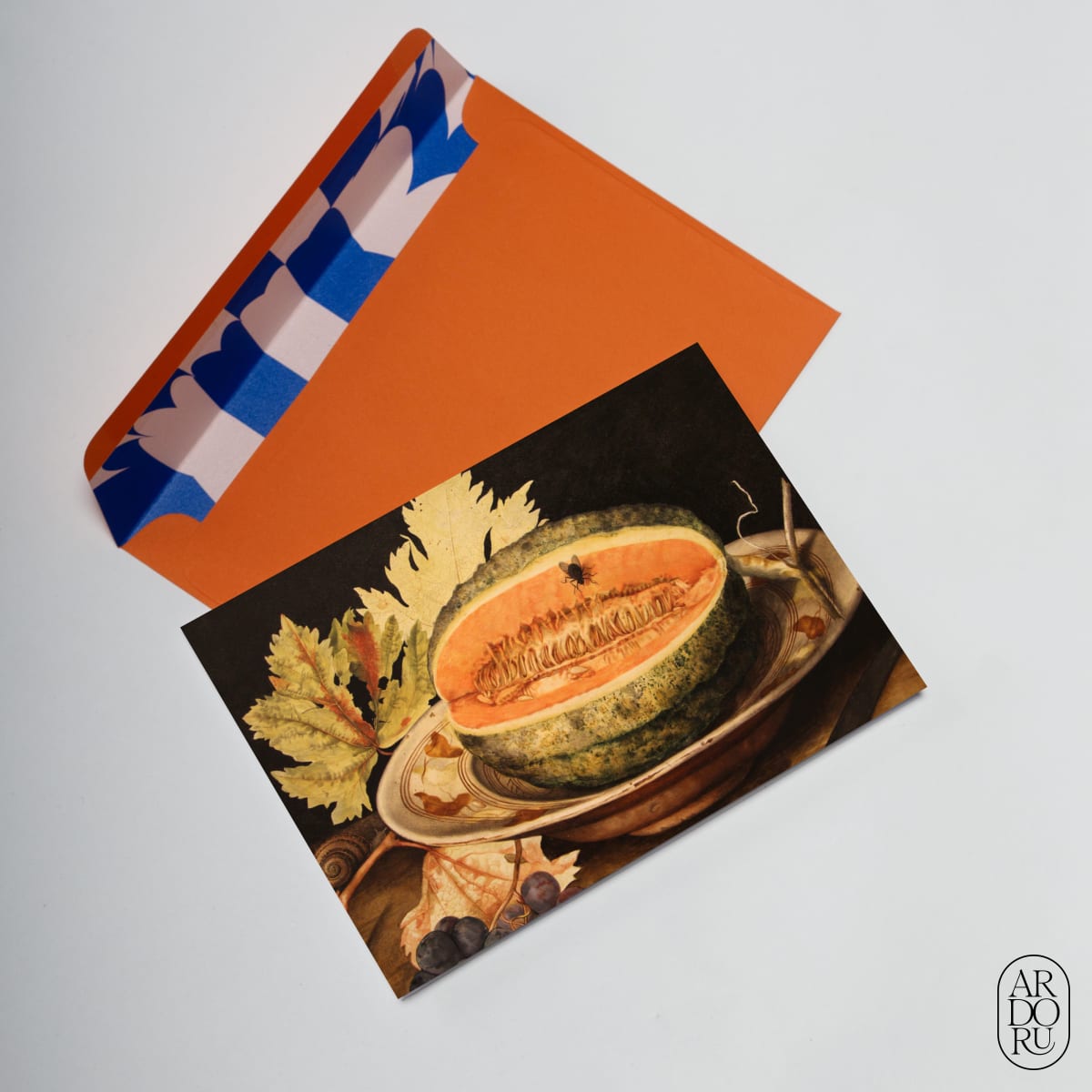 Melon on a Plate with Grapes and a Snail by Giovanna Garzoni