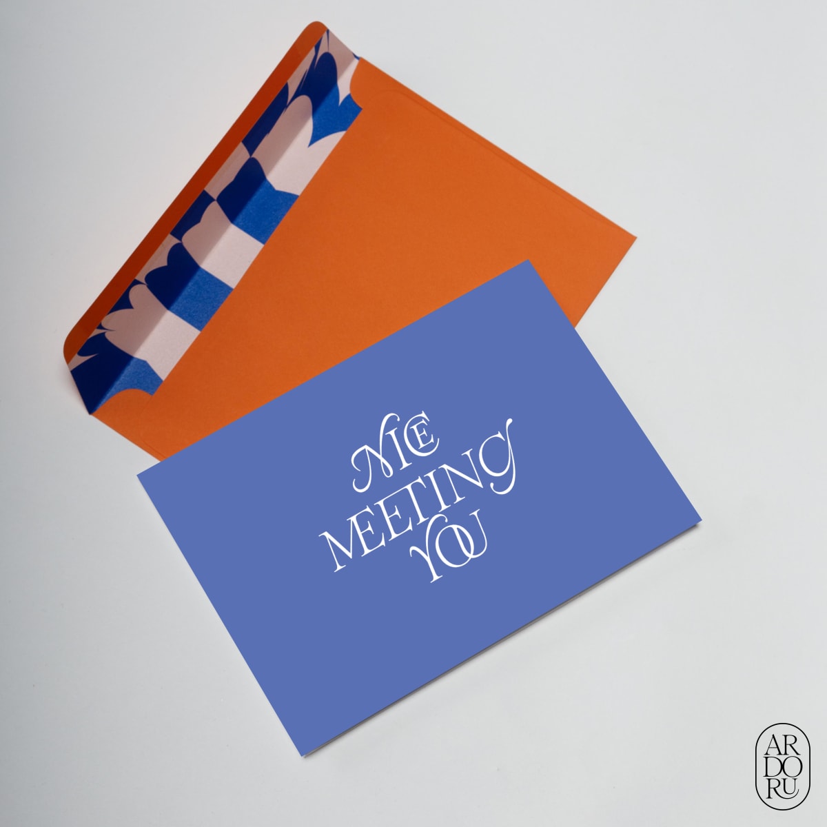 New Beginnings Keepsake Greeting Card - Nice Meeting You Typography