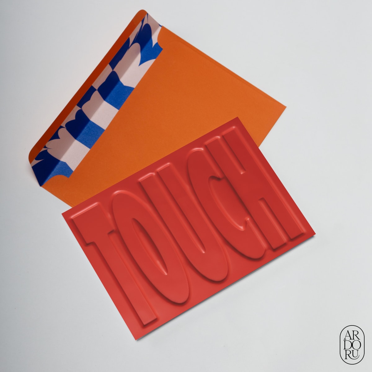 Love Keepsake Greeting Card - Embossed Text - Touch