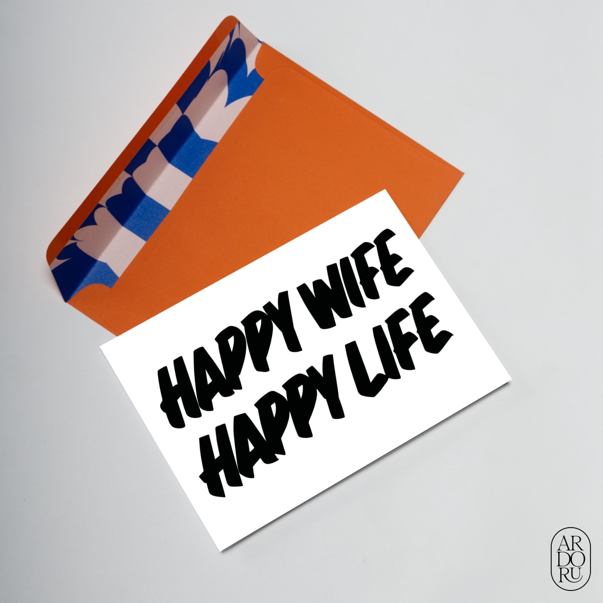 Love Keepsake Greeting Card - Happy wife, happy life