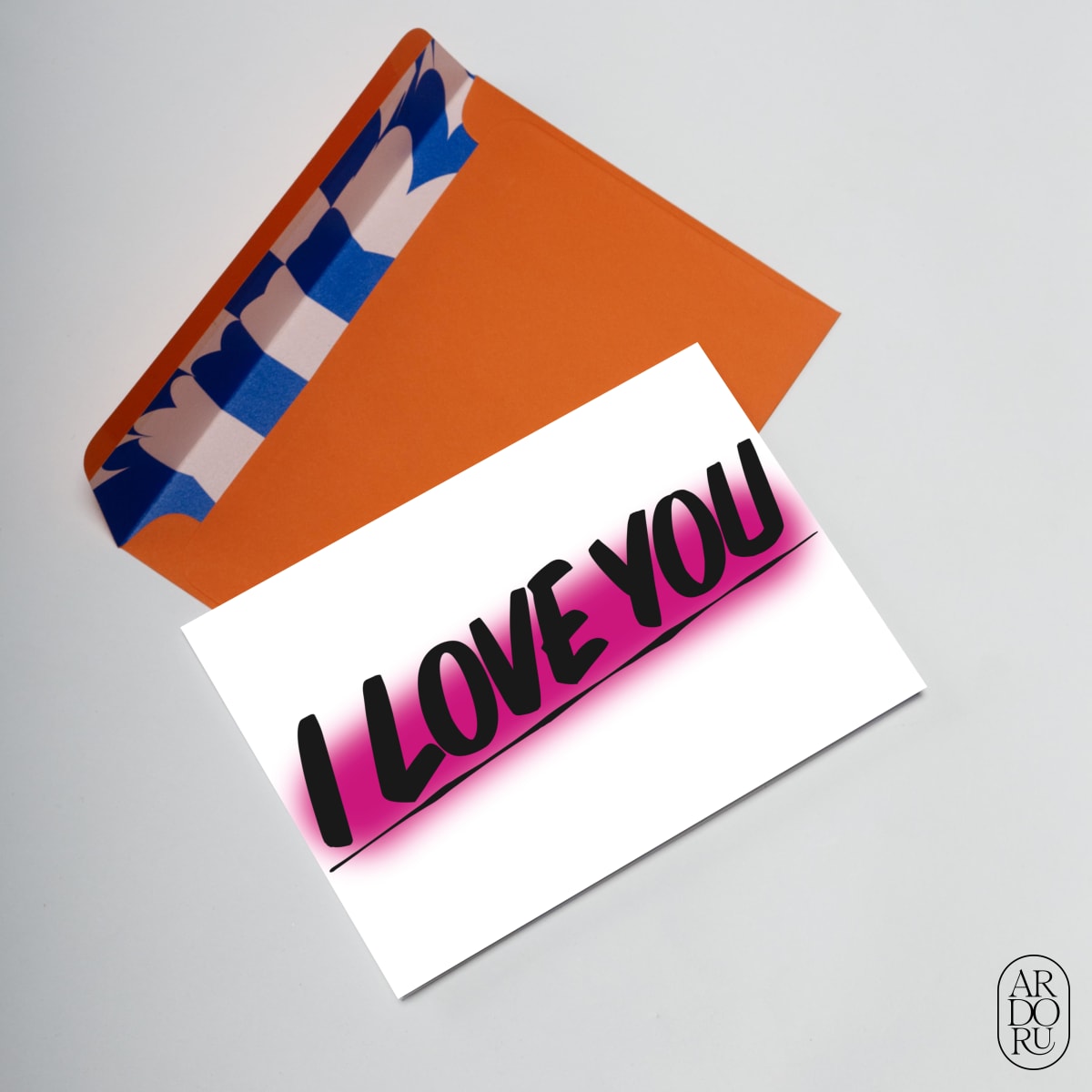 Love Keepsake Greeting Card - I love you airbrush