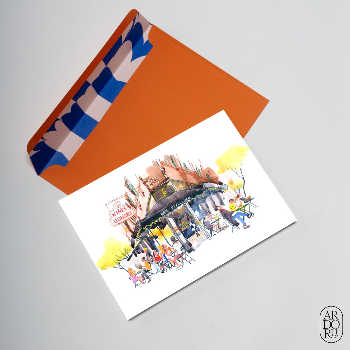 Travel Keepsake Greeting Card - New York - Bar Pisellino