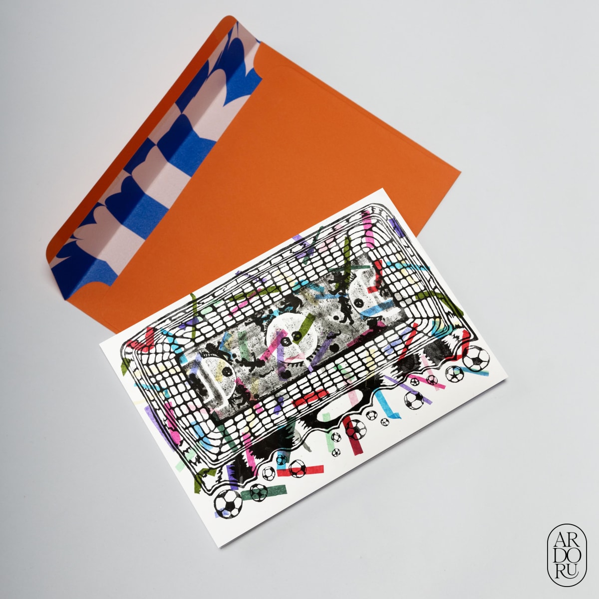 Encouragement Keepsake Greeting Card - Soccer Teammates on Pitch