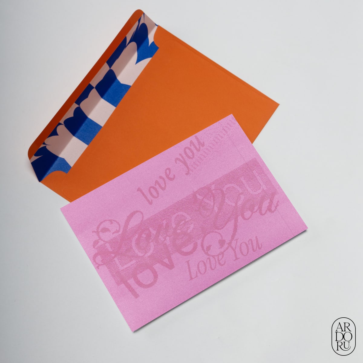 Love Keepsake Greeting Card - Love You - Structural Typography