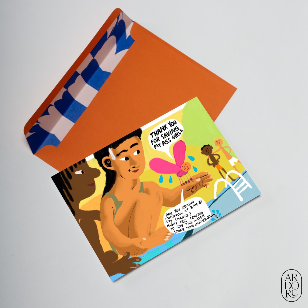 Thank You Keepsake Greeting Card - Funny Mosquito