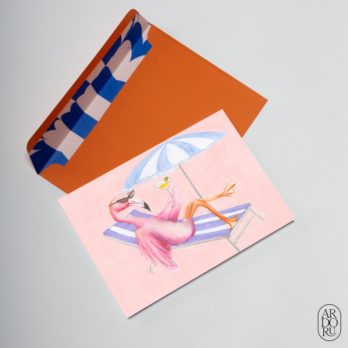 Flamingo on the Beach by Mary Ann