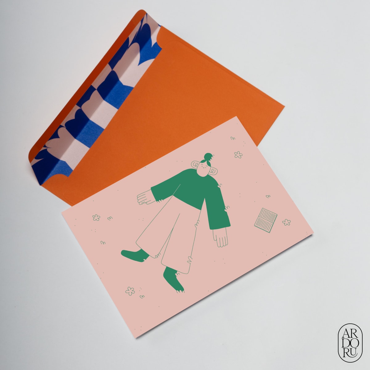 Self Care Keepsake Greeting Card - Relaxing Girl