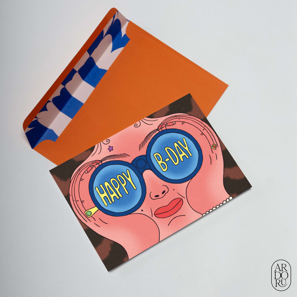 Birthday Keepsake Greeting Card - B-Day Binoculars