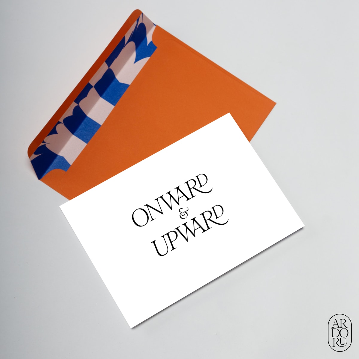 Encouragement Keepsake Greeting Card - Onward & Upward Typography