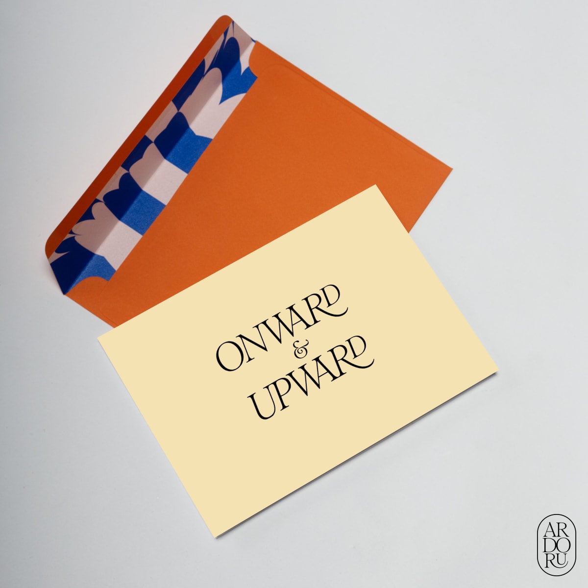 Encouragement Keepsake Greeting Card - Onward And Upward Typography