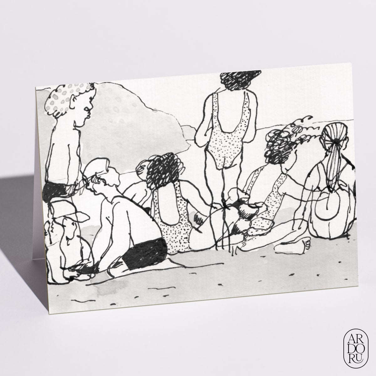 Kids at the Beach by Lena Yokoyama