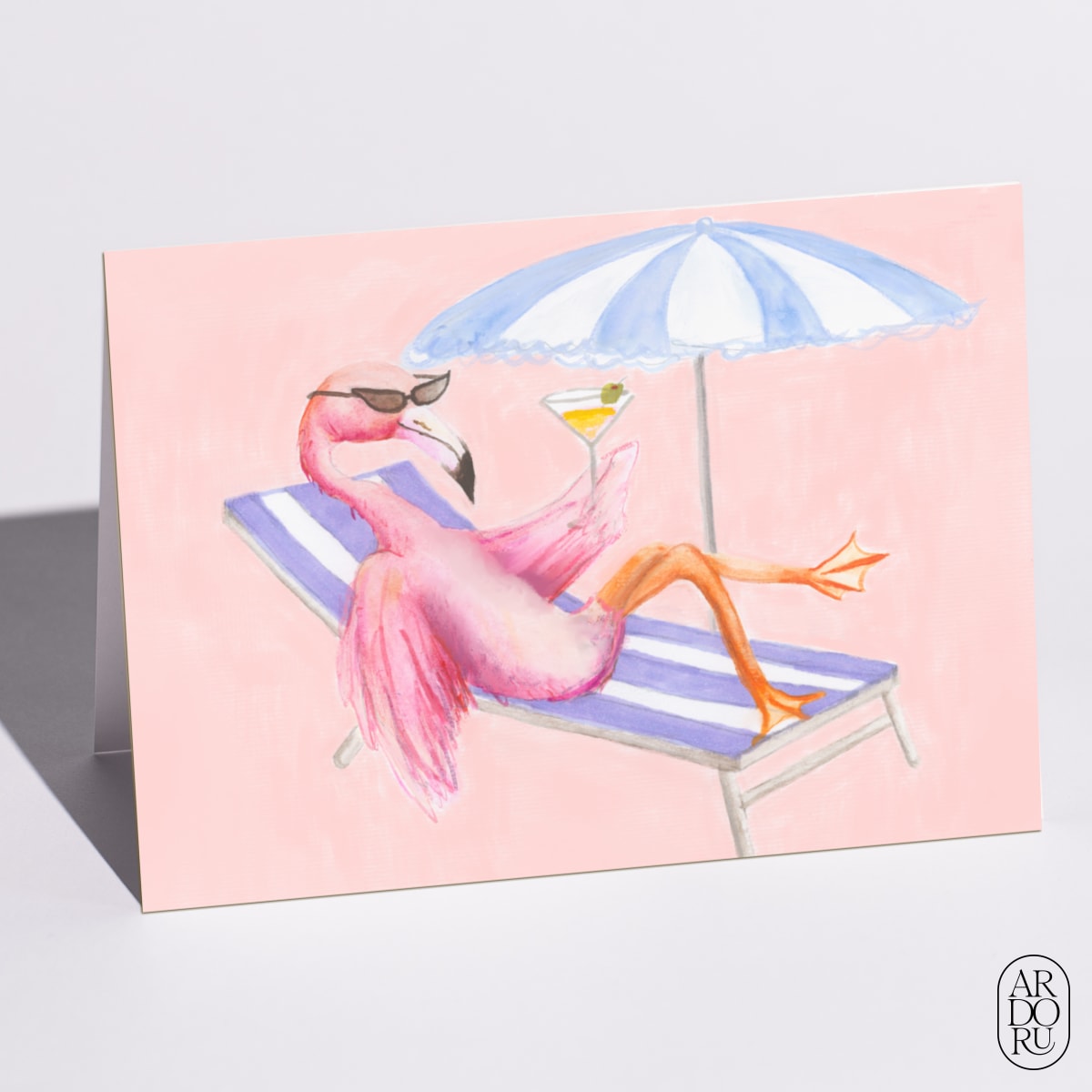 Flamingo on the Beach by Mary Ann
