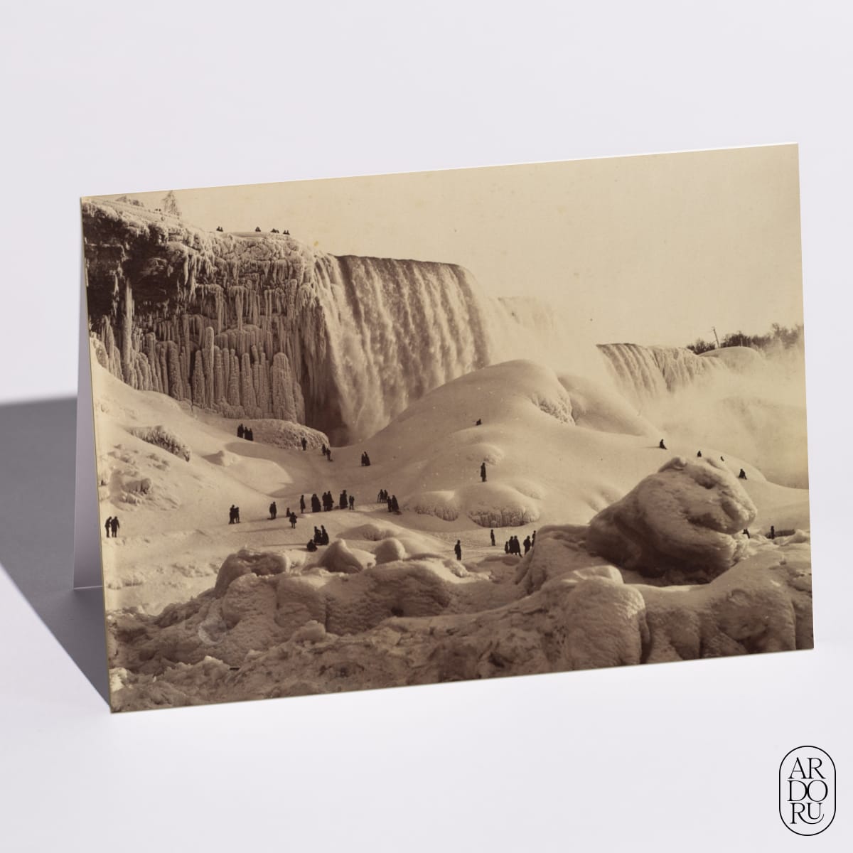 Ice Bridge and the American Falls, Niagara, New York by Albert Hautecœur