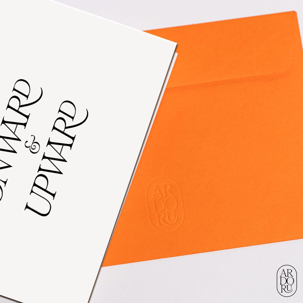 Encouragement Keepsake Greeting Card - Onward & Upward Typography