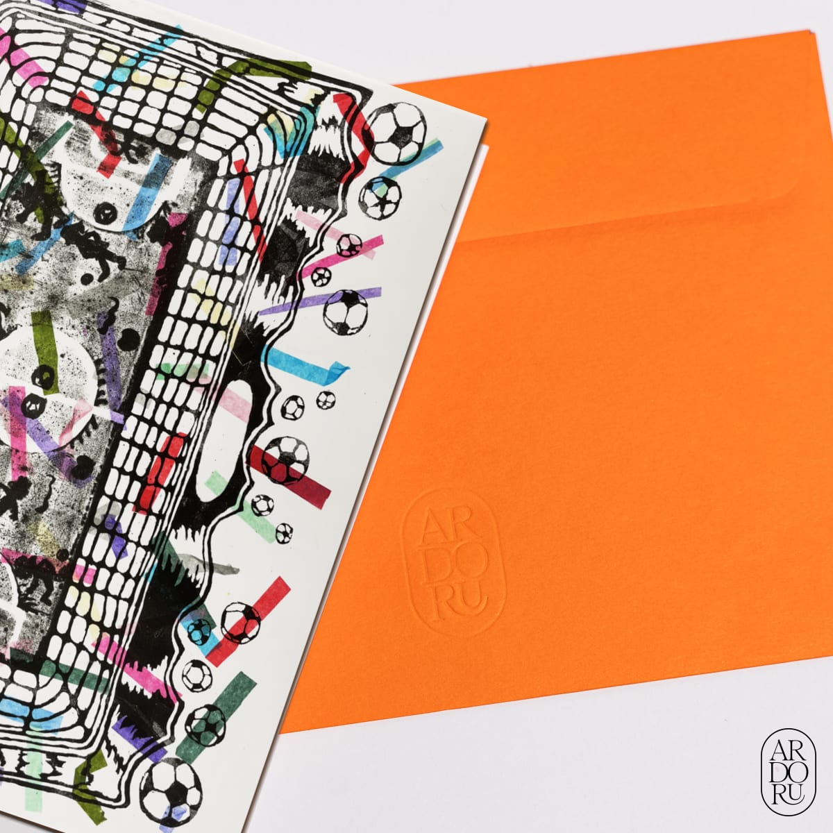 Encouragement Keepsake Greeting Card - Soccer Teammates on Pitch