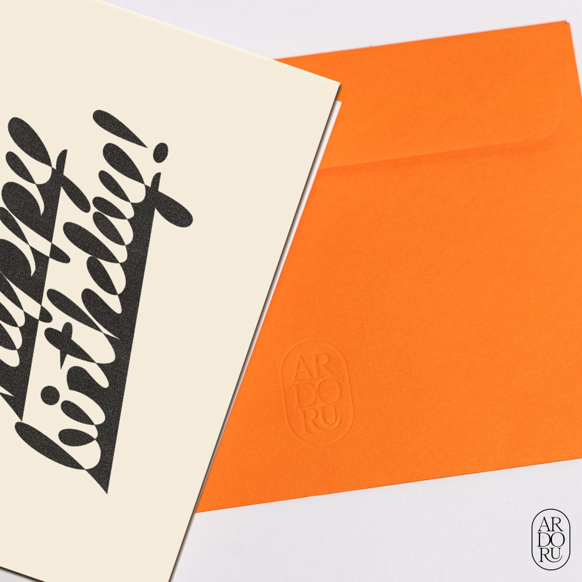 Birthday Keepsake Greeting Card - Happy Birthday Typography