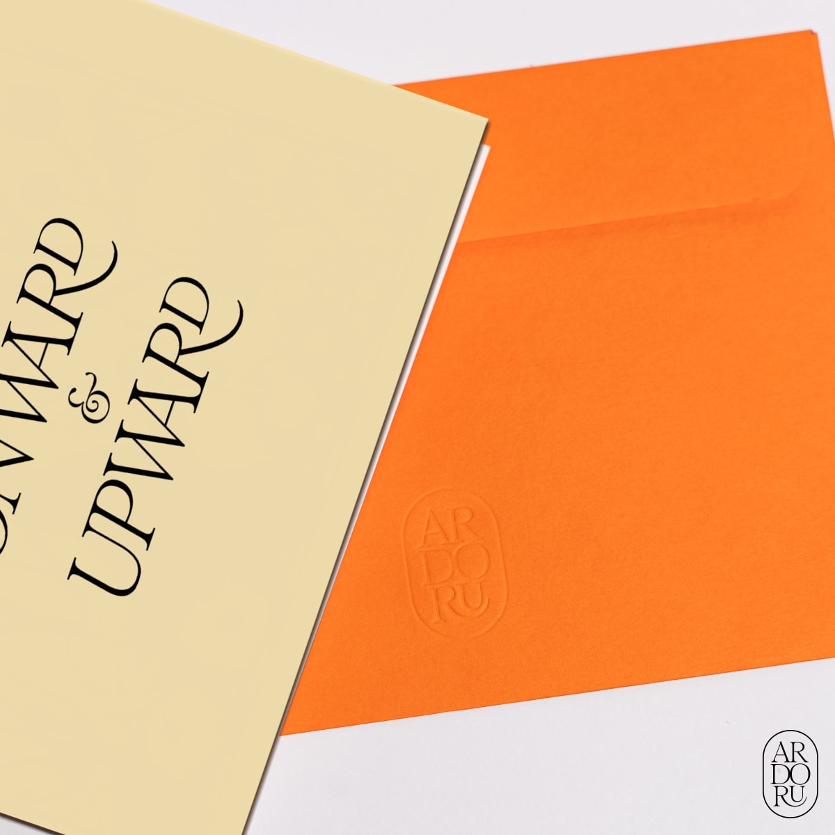 Encouragement Keepsake Greeting Card - Onward And Upward Typography