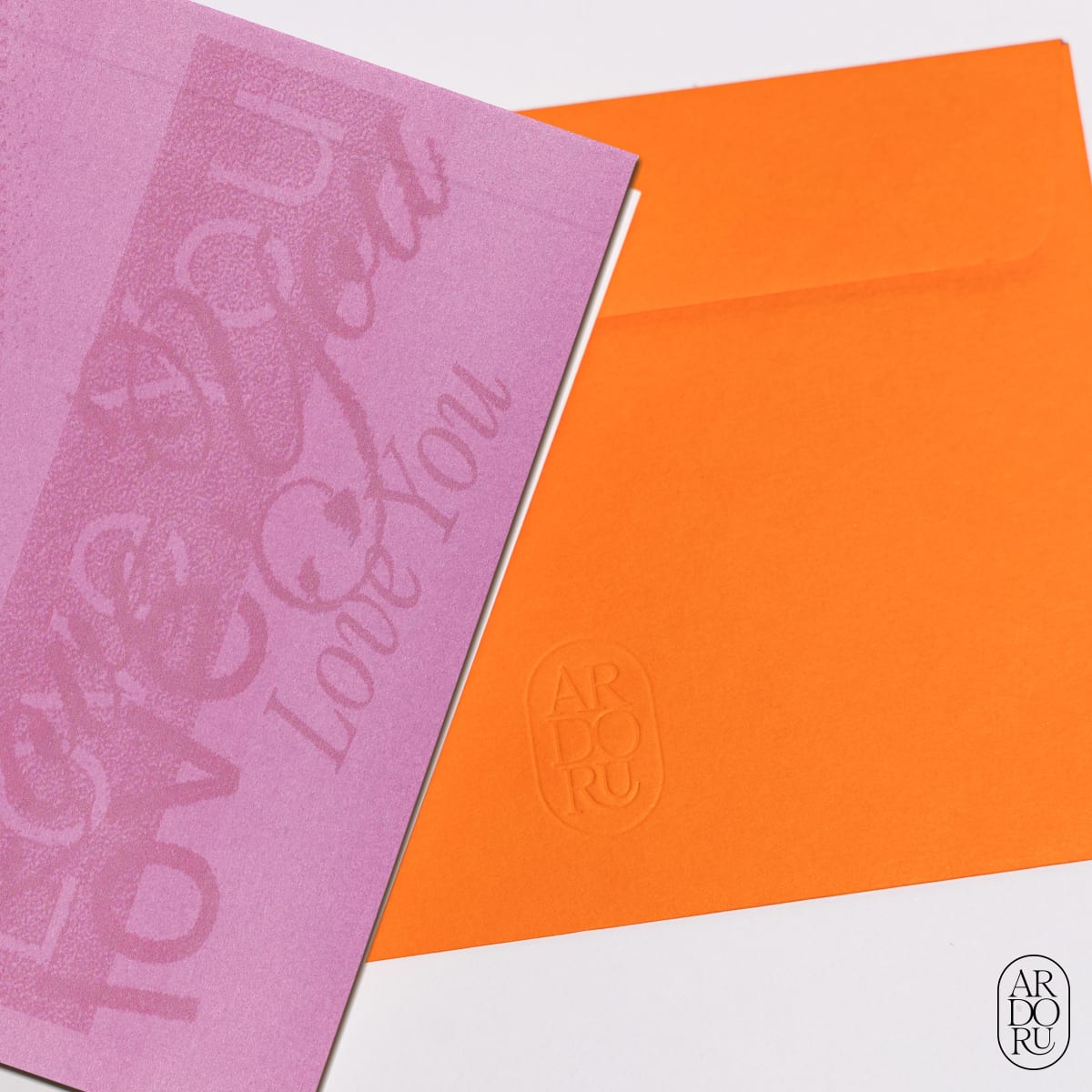 Love Keepsake Greeting Card - Love You - Structural Typography