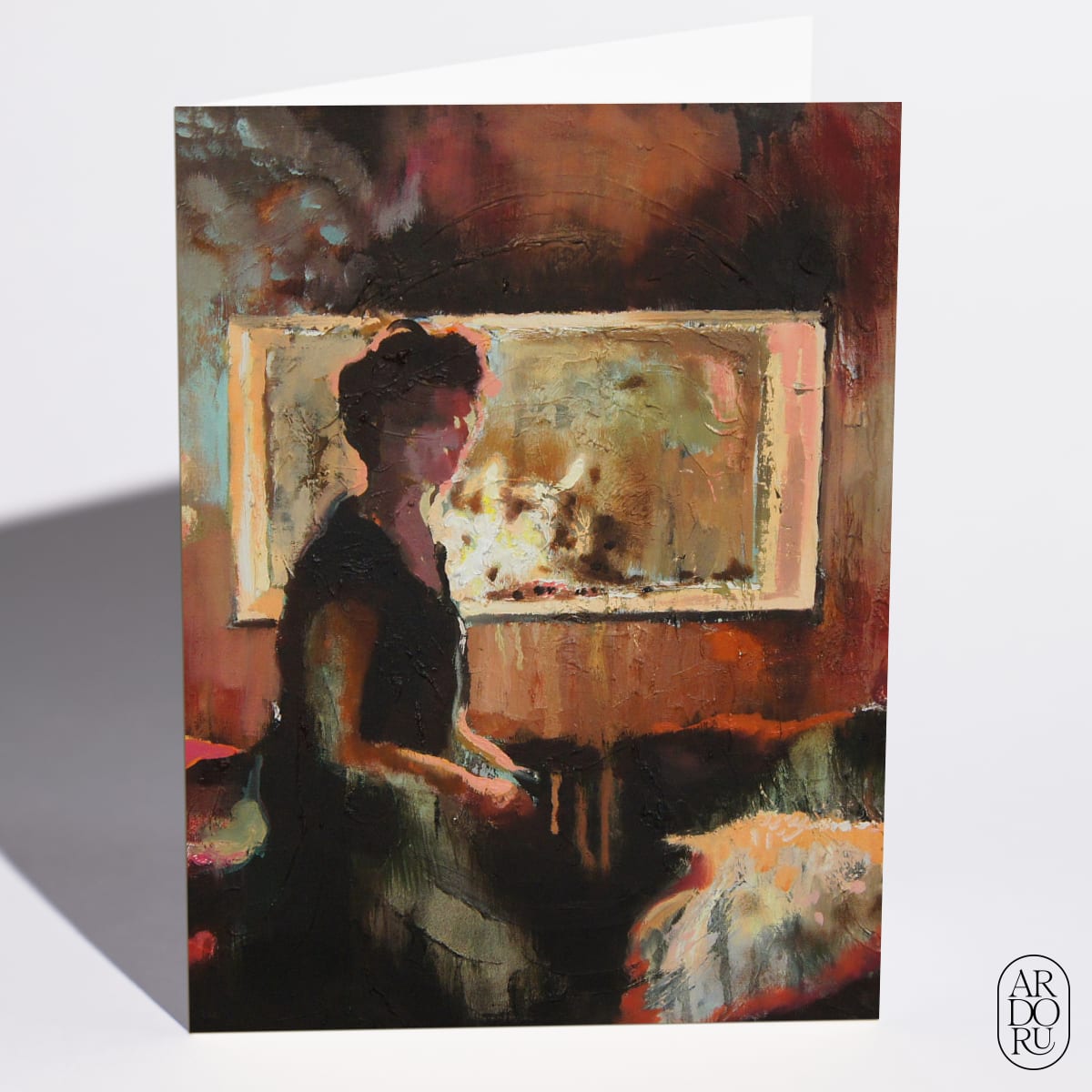 Woman by the Fireplace by Luka Kurashvili
