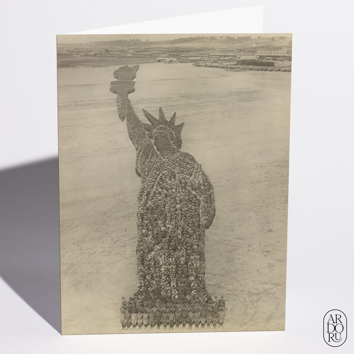 Human Statue of Liberty by Arthur Jones and assistant Mole Thomas